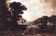 Claude Lorrain Landscape with Merchants sdfg oil painting